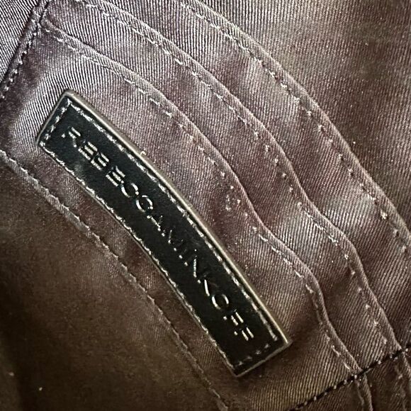 Rebecca Minkoff Rose Gold Leather Leo Clutch Envelope Zipper Edge - Picture 8 of 11